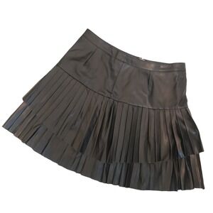 Nine West Black‎ High-Waisted Zip Closure Isabelle Pleated Skirt Size 12
